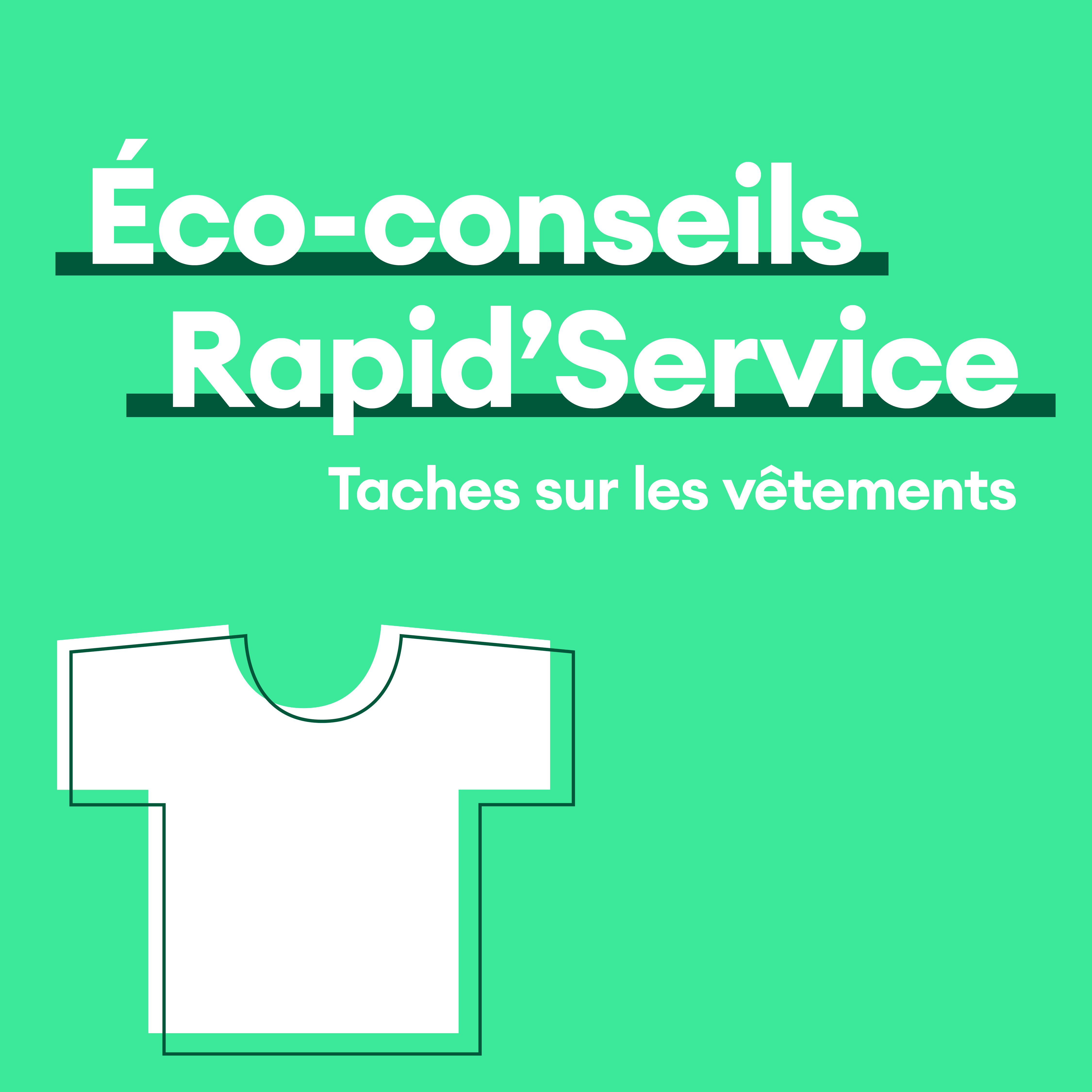 Éco-astuces Rapid’Service – Taches sur les vêtements